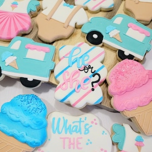What&#39;s the Scoop, Gender Reveal cookies