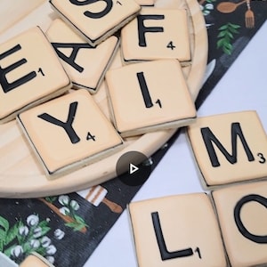 Scrabble Tile Cookies