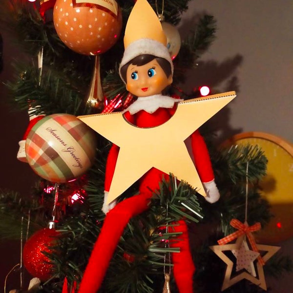Elf props star costume, easy elf idea, download and print, last minute elf accessories