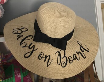 baby on board straw hat