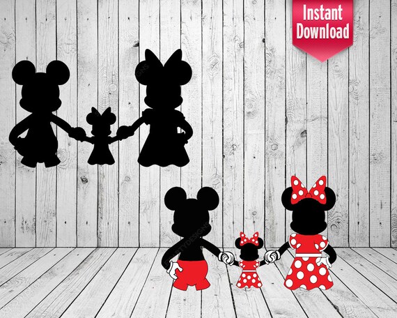 Download Minnie Mickey and Baby Minnie SVG Family Holding Hands | Etsy