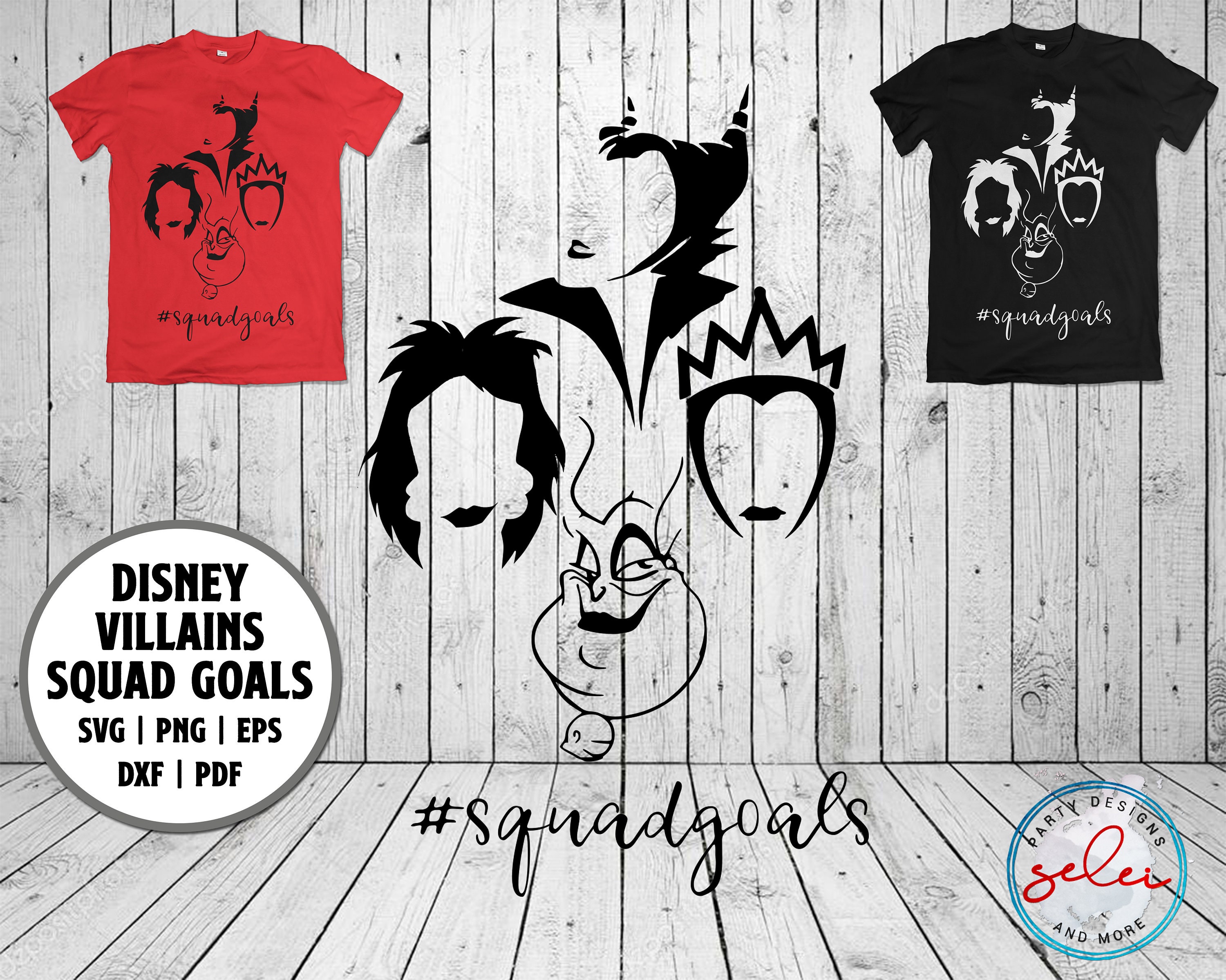 Download Disney Villains Inspired Squad Goals SVG | Etsy