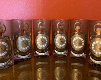 The Time is Now / The Works Smoked Culver Glasses Set of 6