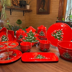 Vintage Waechtersbach Christmas Tree Serving Ware