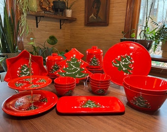 Vintage Waechtersbach Christmas Tree Serving Ware