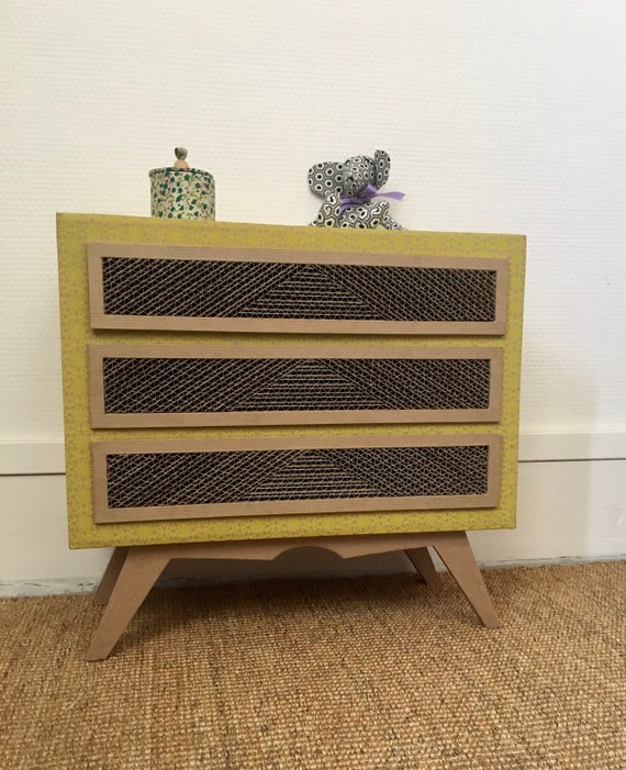 Small Vintage Cardboard Dresser Etsy UK