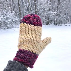 Chunky Knit Mitten Pattern, DPN, Magic Loop, Straight needles, Child Adult  Sizes (PDF Pattern)