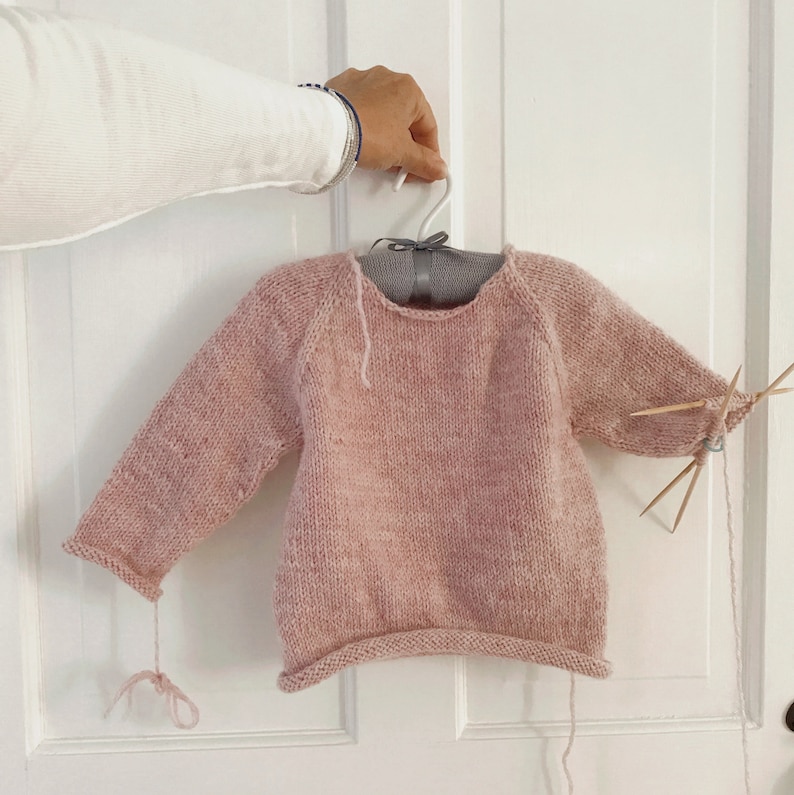 Top Down Sweater Knitting Pattern // Top Down Raglan Sweater // Baby Sweater Pattern // Child Sweater Pattern // Vintage Knit Pattern // image 9