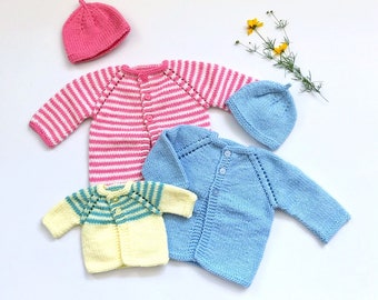 Baby Knitting Pattern*PDF* Baby Cardigan Sweater* Top Down-Baby sweater * Blanket *  Preemie Sweater pattern - -Yankee Knitter Designs *PDF