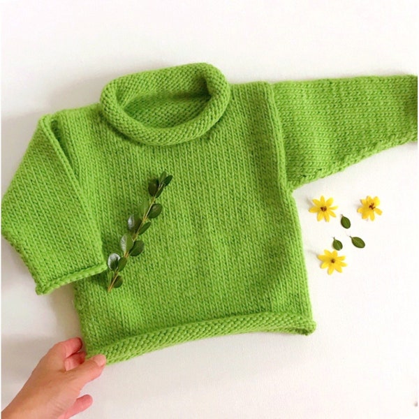 Knitting Pattern *PDF* Easy Bulky Sweater Pattern/Easy Jumper Pattern/ Baby Sweater/Child's Sweater/Adult Sweater/Yankee Knitter Designs