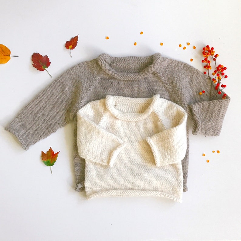 Top Down Sweater Knitting Pattern // Top Down Raglan Sweater // Baby Sweater Pattern // Child Sweater Pattern // Vintage Knit Pattern // image 7