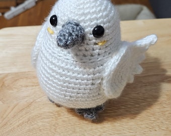 Crocheted Stuffed Cockatoo Desk Pet