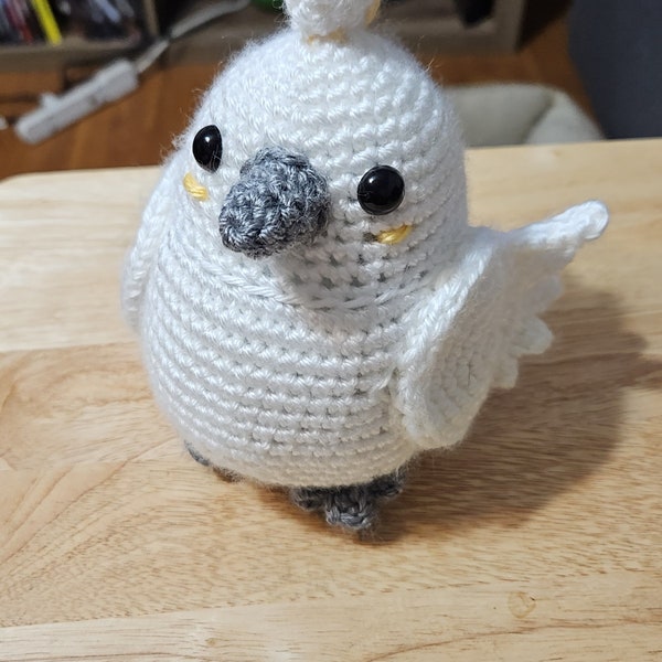 Crocheted Stuffed Cockatoo Desk Pet