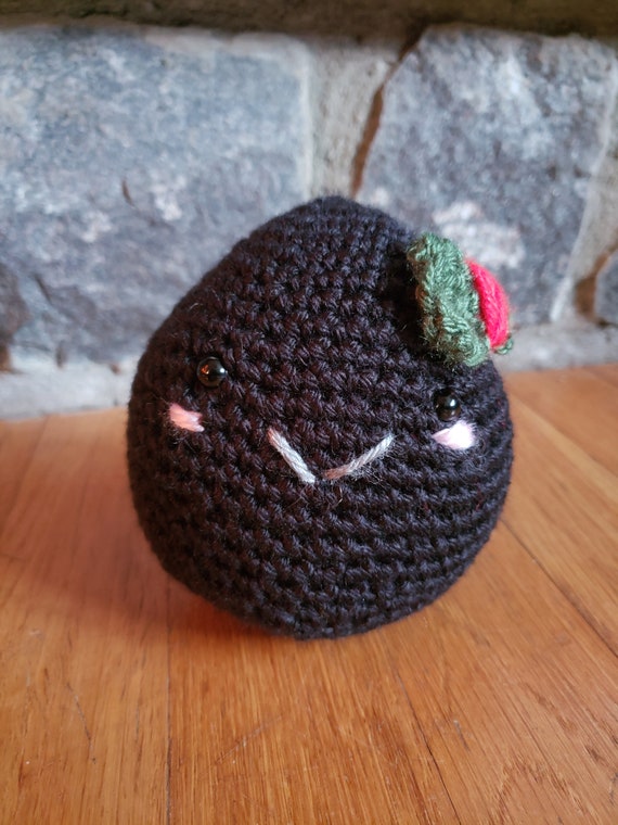 Crocheted Lump of Coal Desk Pet Etsy