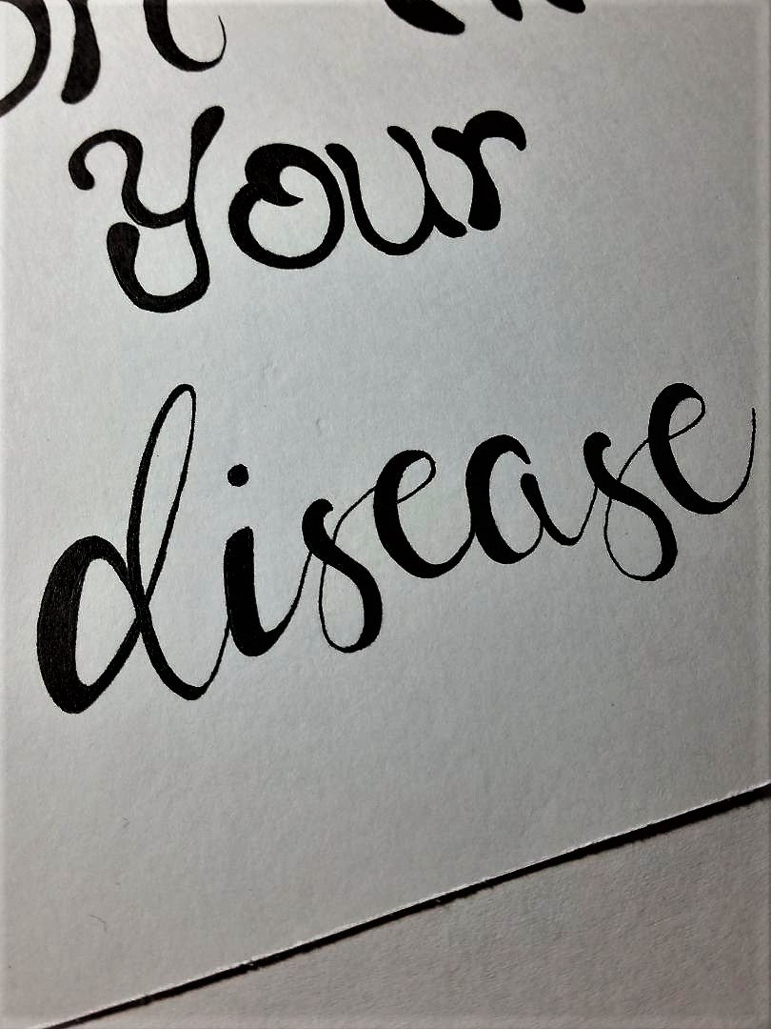 8 X 10 u bent meer dan uw ziekte citaat tekening Etsy