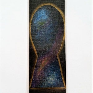 Keyhole Galaxy Laminated Bookmark