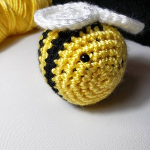 Crocheted Stuffed Mini Bumble Bee Desk Pet