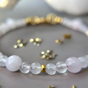 Handmade Rose Quartz Bracelet: Baby Girl Shower Gift