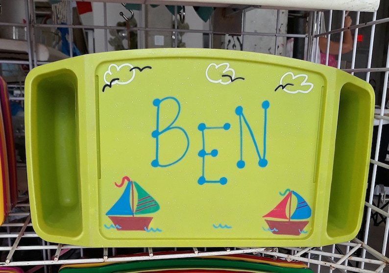 2 Personalized Children Lap Trays Etsy
