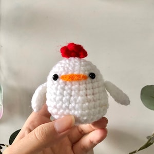 Mini Chicken Plush // Velvet Chicken Plush (with keychain option)