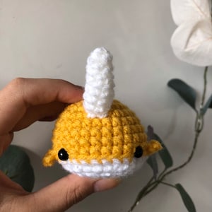 Mini Crochet Narwhal Plush (with keychain option)