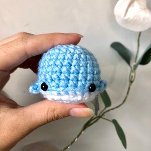 Mini Crochet Whale Plush (with keychain option)