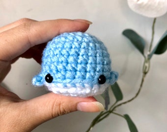 Mini Crochet Whale Plush (with keychain option)