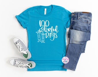 100 Days of School, 100th Day, 100 Colorful Days, Teacher Shirt, Teacher Tee