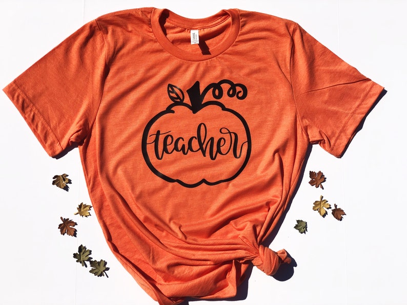 Halloween Teacher Tee Fall Teacher Shirt Autumn Teacher Shirt Pumpkin Teacher Tee Teacher Shirt Teacher Tee image 1