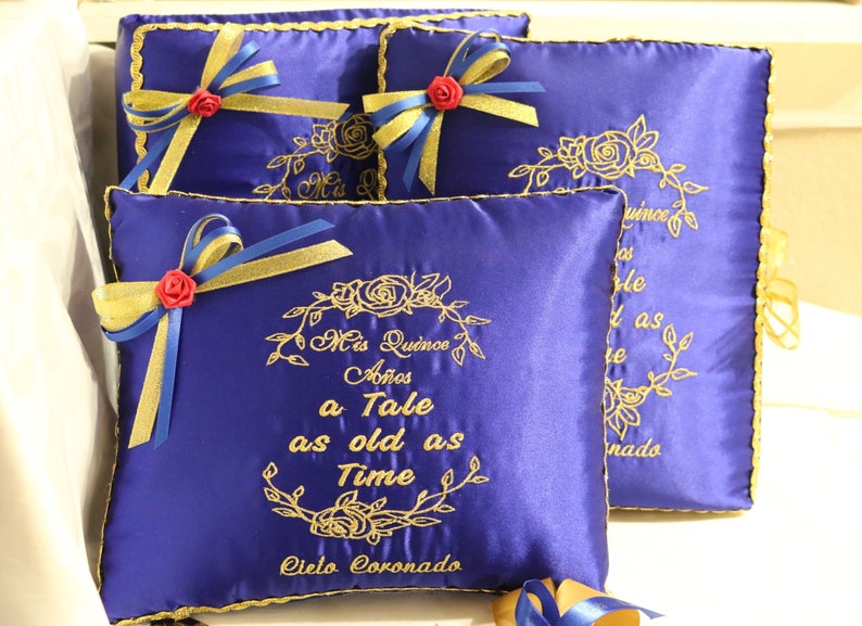 Quinceanera Accessories Pillow Set Beauty And The Beast Etsy