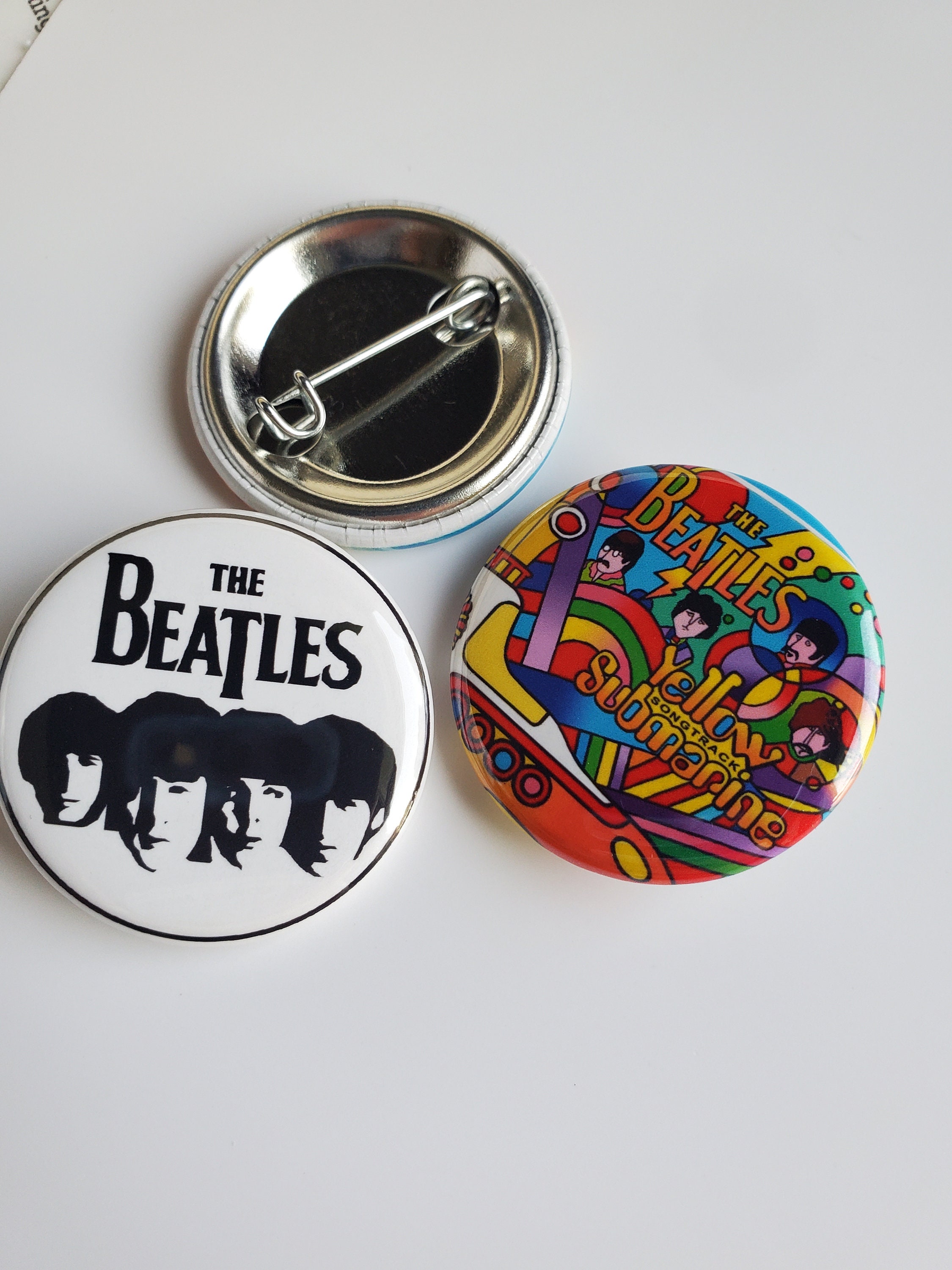 Classic Rock Pins, Pink Floyd, The Doors, Rolling Stones, The Beatles, LED Zepplin, Band Pins, Band Logos, Custom Pins, Custom Buttons