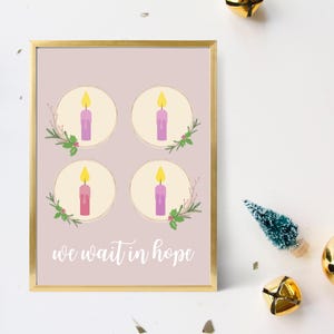 Advent Wreath Printable, Advent, Catholic, Digital File, Printable