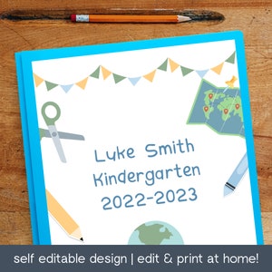Printable School Binder Cover, Kids Binder Cover, Boy Binder Cover, Personalized, Printable, Homeschool Binder Cover