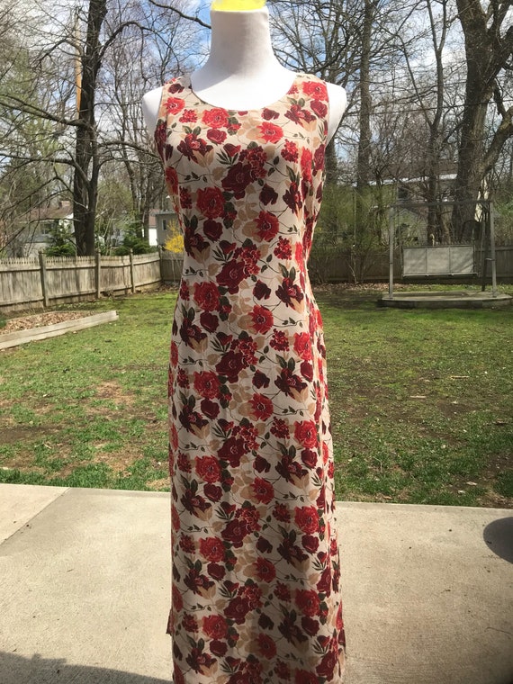 Reversible 1990s floral maxi dress Sm Med