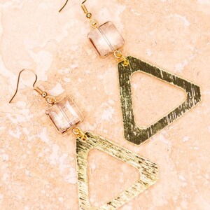 Gold Triangle Fashion Earrings