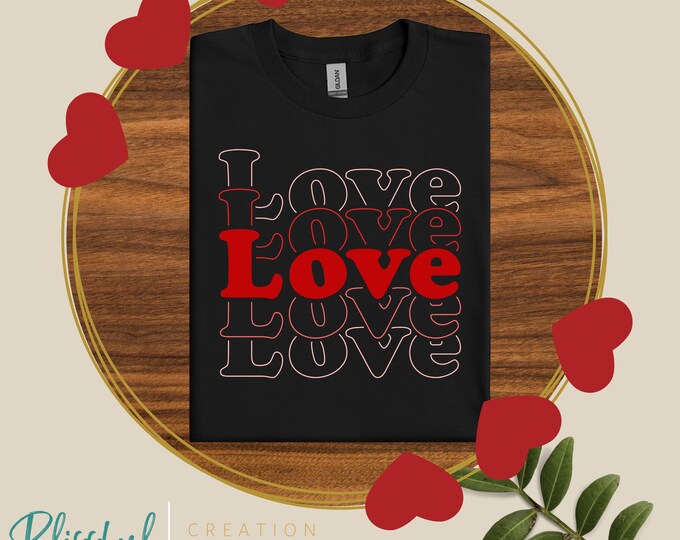 Stacked Love PNG | Valentine Shirt