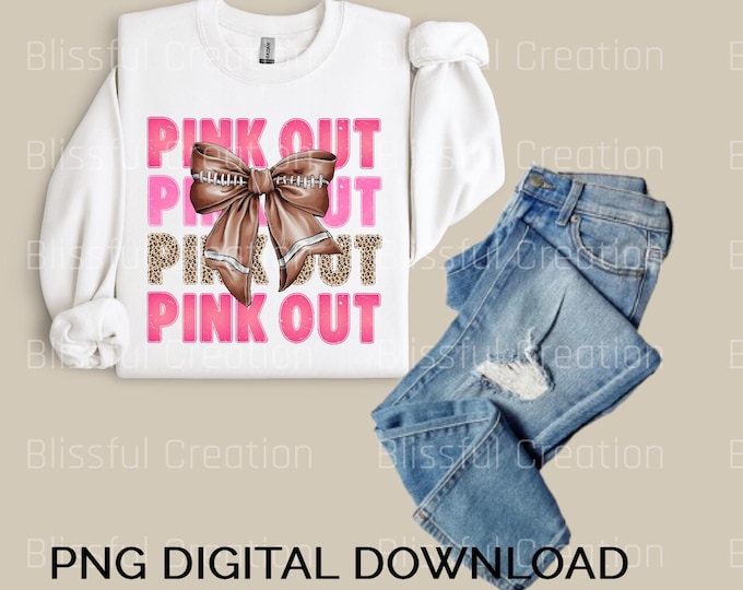 Pink Out Leopard PNG- Breast Cancer Football