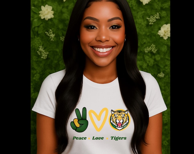 Love Peace Tigers PNG | Sublimation Design | Instant Download | Tigers Mascot PNG