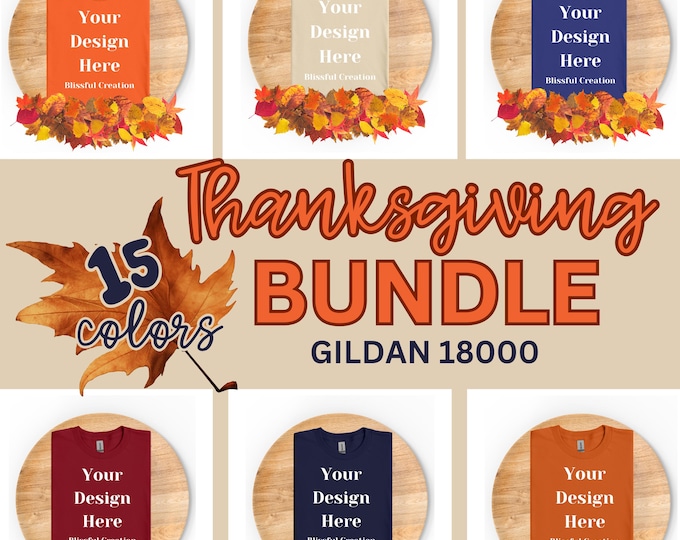 Gildan 18000 Mockup | Thanksgiving Mockup PNG | Crewneck Gildan 18000