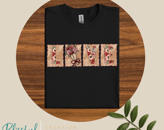 Love Valentine PNG | Red Floral | Digital Download | Valentine Day