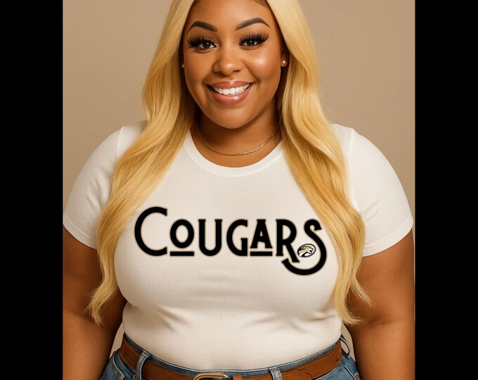 Cougars Mascot PNG | Instant Download | School Spirit Week PNG