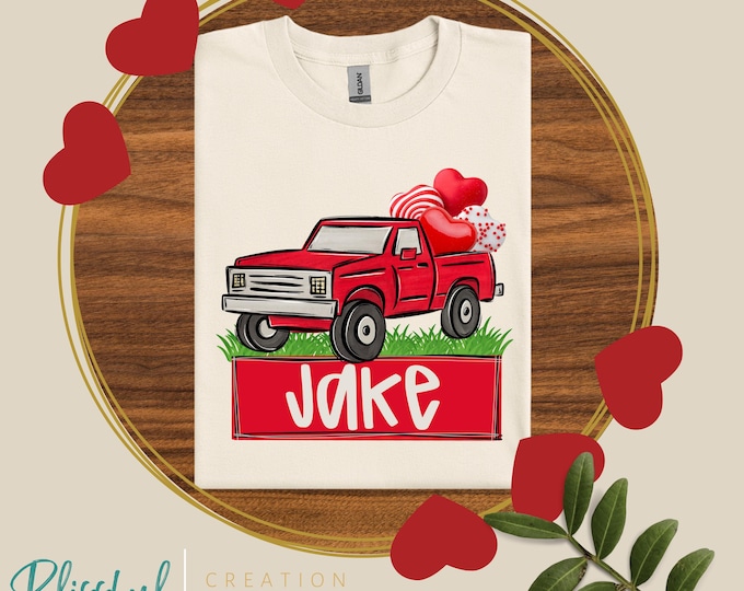 Valentine Truck PNG | Boys Tshirt | Love Day