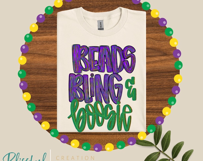 Beads Bling & Boosie Shirt | Mardi Gras 26 Parade | Fat Tuesday | LilBoosie Mardi Gras