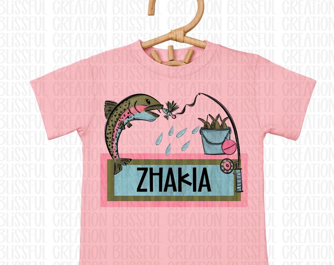 Fishing Name Plate | Girls Fish Too PNG | Fishing Season