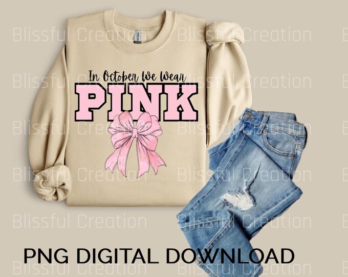 We Wear Pink PNG- Pink Out, Breast Cancer