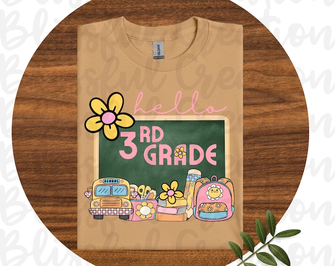 Hello Grade School Bundle | Sublimation Designs | Digital Download | Back to School | Grade School Girls PNG