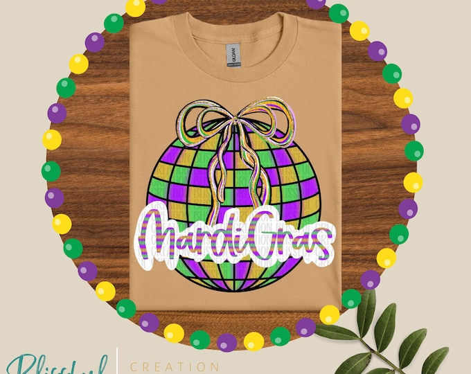 Mardi Gras Disco Ball PNG | Fat Tuesday Parade | NOLA | Instant Download