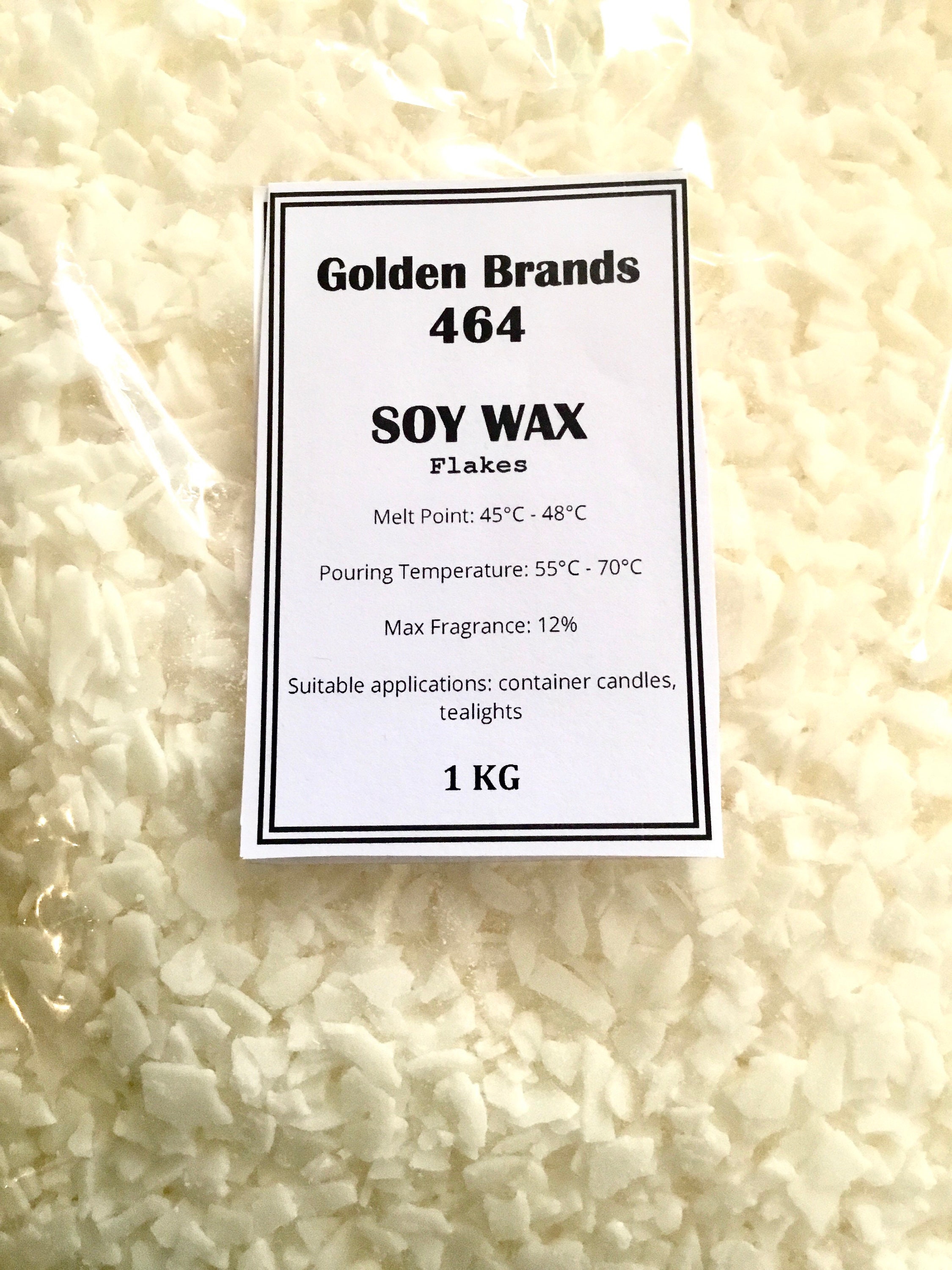 Golden Brands Natural Soy Wax Flakes 464 1 KG, 5KG Candle Making Supplies 
