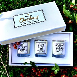Christmas Candle Trio Gift Pack - Soy candle, Christmas Candles, Candle Gift Box