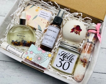 Hello 30 Gift Pack | 30th Hamper Gift  | Personalised gift box | 30th Birthday gift box | Self care |  30th birthday | Hello 30 gift box